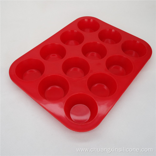 Silicone Bakeware Baking Pan Mini Muffin 12-Cups